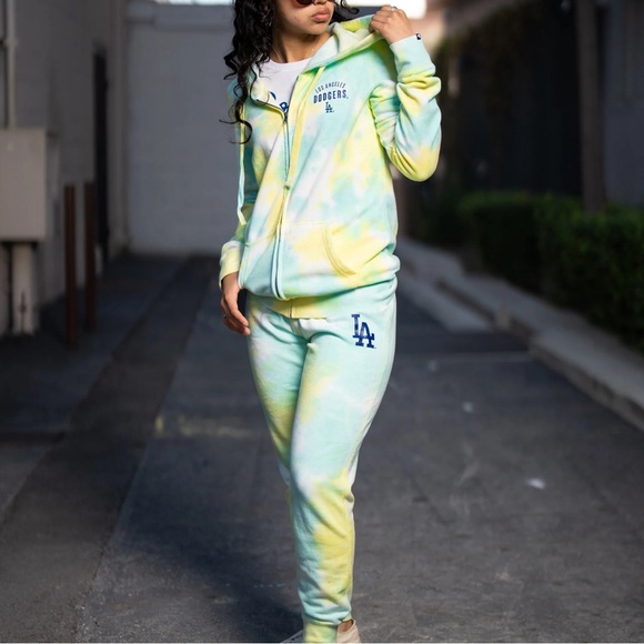 Mlb Genuine Merchandise Pants - Dodgers Tie-Dye Jogger Set